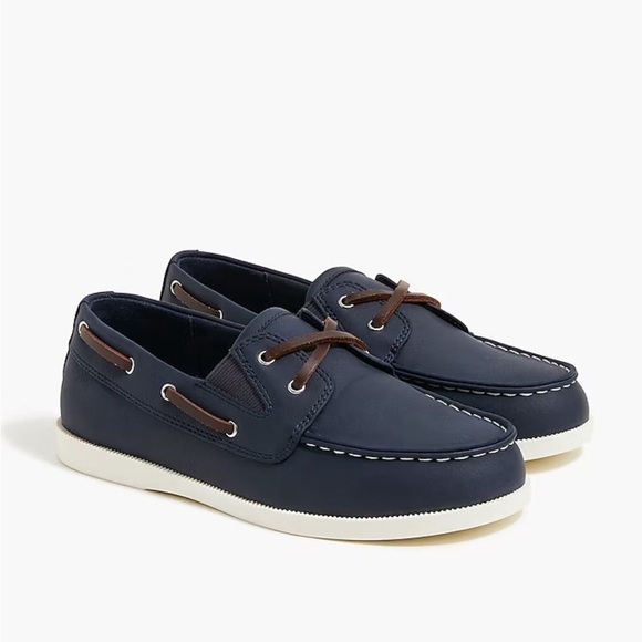 J Crew Factory Navy Blue Kids' Boat‎ Shoes size K8 BO489 NWT - Picture 1 of 12